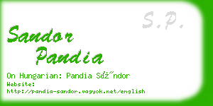 sandor pandia business card